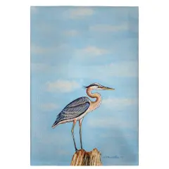 Betsy Drake Blue Heron on Stump Guest Towel