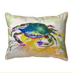 Betsy Drake Green Crab Extra Large 20 X 24 Indoor / Outdoor Pillow