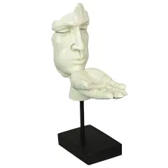 12in Resin Blowing A Kiss Decorative Sculpture W/ Museum Base Home Decor Statue