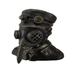 Steampunk Plague Doctor Antique Bronze Finish Trinket Box