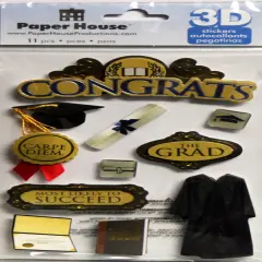 Paper House Congrats Dimensional Stickers