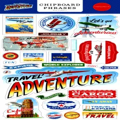 Carta Bella Our Travel Adventure Chipboard Phrases