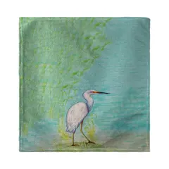 Betsy Drake Snowy Egret Beach Towel