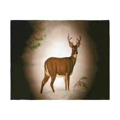 Betsy Drake Deer in Snow Beach Towel Multicolor