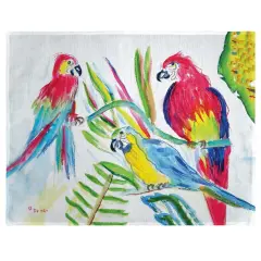 Betsy Drake Three Parrots Place Mat Set of 4
