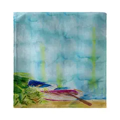 Betsy Drake Watercolor Rowboats Beach Towel