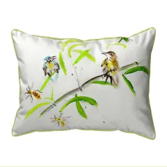 Betsy Drake Birds And Bees I Extra Large 20 X 24 Indoor / Outdoor Pillow