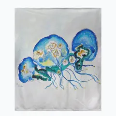 Betsy Drake Multi Jellyfish Throw Multicolor
