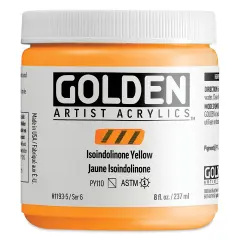 Golden Heavy Body Acrylic Paint - Isoindolinone Yellow, 237 ml Jar