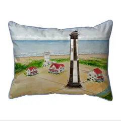 Betsy Drake Cape Henry Lighthouse Extra Large 20 X 24 Indoor / Outdoor Pillow