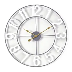 Sorbus Large Wall Clock for Living Room Decor - Numeral Wall Clock for Kitchen - 16-inch Wall Clock Decorative White
