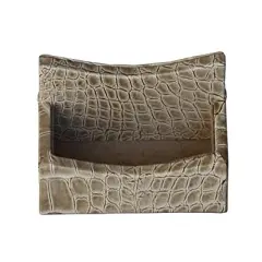 Protacini Breeze BeigeItalian Patent Leather Business Card Holder