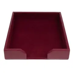 Burgundy Bonded Leather Letter Tray