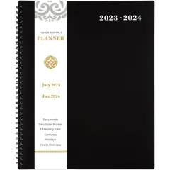 2026 Monthly Planner - JAN 2026 - DEC 2026 Planner/Calendar,12 Monthly Planner with Contacts & Passwords, 8.5" x 11" Planners 2026, Colorful Tabs, Thick Paper, Black