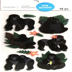 Recollections Clear & Foil Gorillas Stickers
