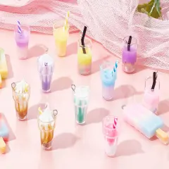 *8* Mixed Resin Summer Drink & Popsicle Charms