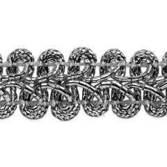 100yards of Alice Classic Woven Braid Trim | 100 yard cut Metallic Silver