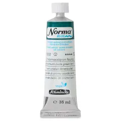 Schmincke Norma Blue Water-Mixable Oil Paint - Chromium Oxide Green Brilliant, 35 ml