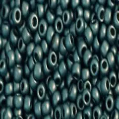 Toho 11/0 Round Japanese Seed Bead, #519F, Higher Metallic Frost Teal Hematite