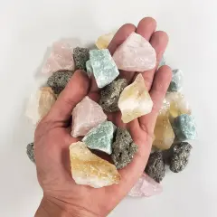 Love & Abundance Medley - Pyrite, Rose Quartz, Citrine, Aventurine Crystals Medley