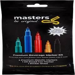 Master Markers Premium Beverage Marker Set-Assorted Colors
