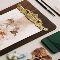 Natural Walnut wood A4 CLIPBOARD