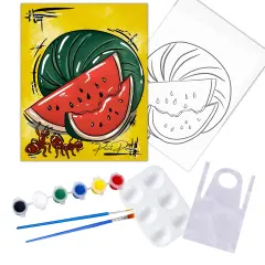 "Antemelon" DIY Canvas Art Kit, Acrylic Paint Size 11x14 inch