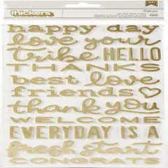 AC Foam Phrases Stickers with Gold Foil, 120pcs