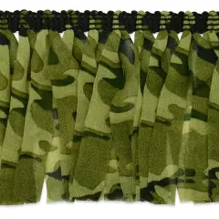 5 Yards of Kirk 4" Camouflage Fatigue Fringe Trim | 5 yard cut