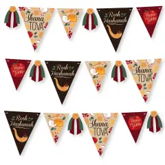 Big Dot of Happiness Rosh Hashanah - DIY Jewish New Year Party Pennant Garland Decoration - Triangle Banner - 30 Pieces