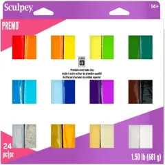 Sculpey Premo Accents Polymer Clay Multipack 1oz 24/Pkg-Assorted Colors