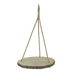 15.5 Inch Paulownia Wood Slab Hanging Tray Decorative Natural Bark Home Decor