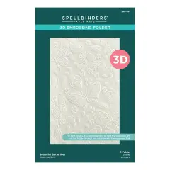 Spellbinders 3D Embossing Folder From The Stylish Ovals-Beautiful Butterflies