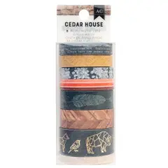American Crafts Cedar House Washi Tape 8/Pkg-Foil