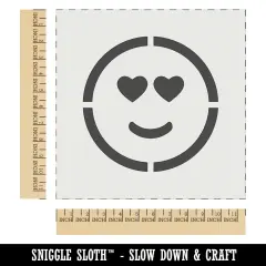 Heart Eyes Love Happy Face Emoticon Wall Cookie DIY Craft Reusable Stencil