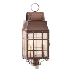 Irvin's Country Tinware Washington Post Lantern in Antique Copper