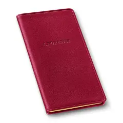 Gallery Leather Pocket Address Book - 6" x 3.25" Camden Red