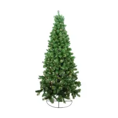 Northlight 6' Pre-Lit Pine Artificial Wall Christmas Tree, Clear Lights Green