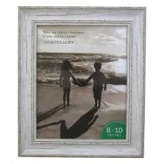 Northlight 8" x 10" White Distressed Vintage Picture Frame Tabletop Decor