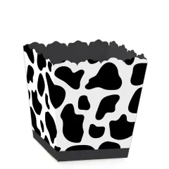 Big Dot of Happiness Cow Print - Party Mini Favor Boxes - Farm Animal Party Treat Candy Boxes - Set of 12