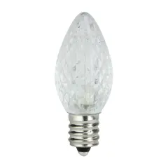 Vickerman LED C7 Replacement Christmas Light Bulbs - Pure White - Pack of 25