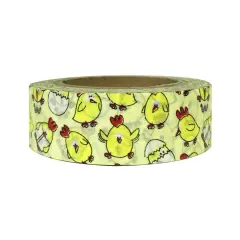 Wrapables&reg; Colorful Washi Masking Tape Chicken and Egg