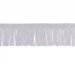 5 Yards of 2" Chainette Fringe Trim | 5 yard cut Silver/Grey