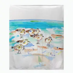 Betsy Drake Seven Sanderlings Throw Multicolor