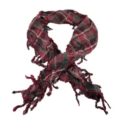 Fuchsia Plaid Triangular Reversible Neck Scarf Tartan