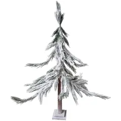 Northlight Heavily Flocked Pine Sprig Artificial Christmas Tree - 47" Green
