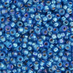Miyuki 250g Silverlined Round Rocailles Seed Beads, 11/0 Sapphire AB #1019