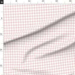 Various Fabrics by the Yard or Fat Quarter Soft Blush Check Buffalo Pastel Light Pink Spring Summer Cottagecore Feminine Plaid Custom Printed Fabric by Spoonflower