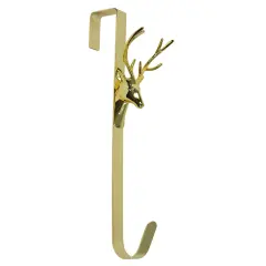Northlight Reindeer Over the Door Christmas Wreath Hanger - 15.25" - Gold