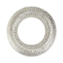Northlight Silver and Clear Beaded Artificial Christmas Wreath - 20-Inch, Unlit Gold